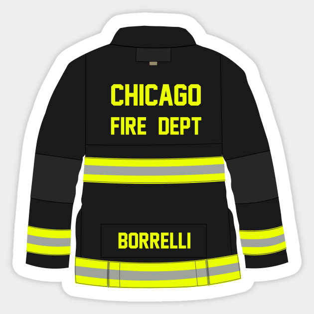 CHICAGO FIRE - JIMMY BORRELLI - TURN OUT COAT Sticker by emilybraz7